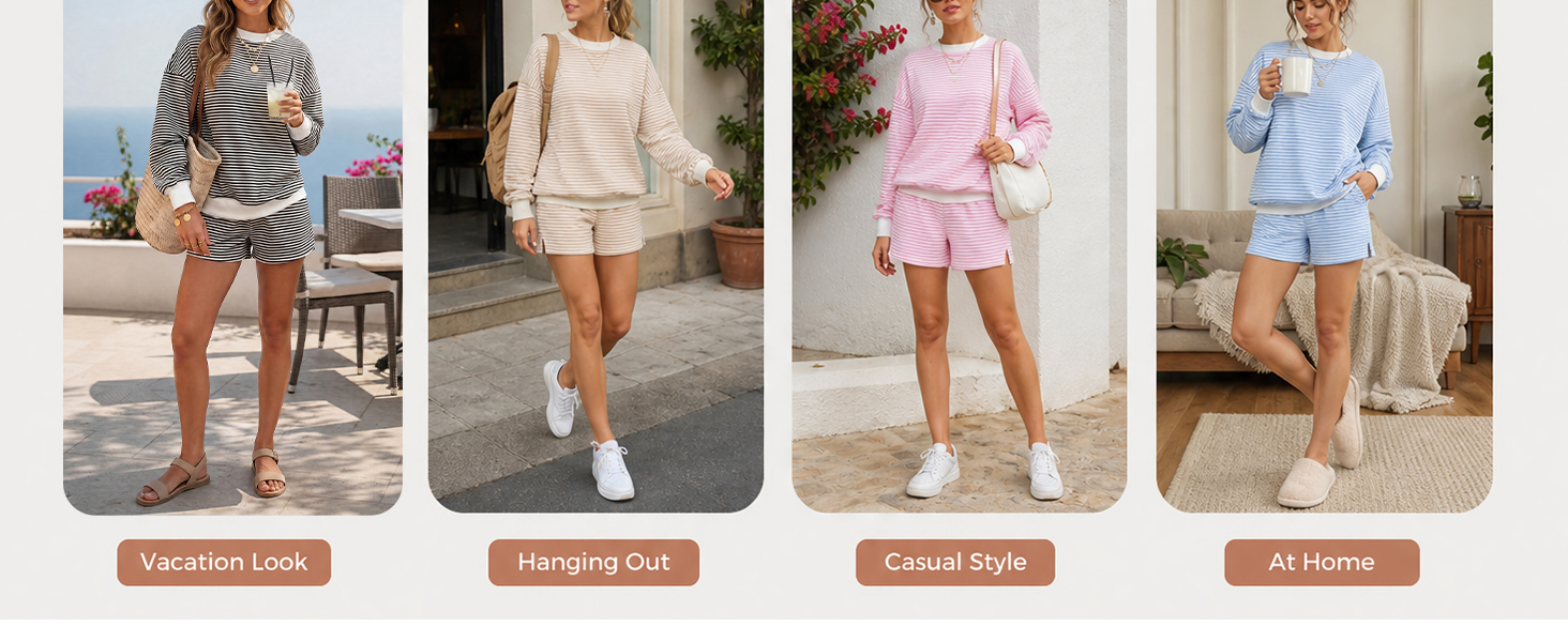 Womens Casual Short Sets