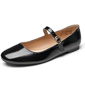 Rekayla Flats for Women Mary Jane Shoes Women Round Toe Ballet Flats with Buckle Strap Comfortabl...