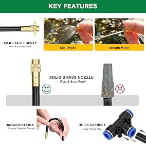 hose timer compatible irrigation kit for potted plants outdoor misting system