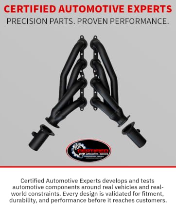 LS Swap Black Thermal Coated Shorty Headers Block Hugger Tight Tuck Compact Exhaust Headers