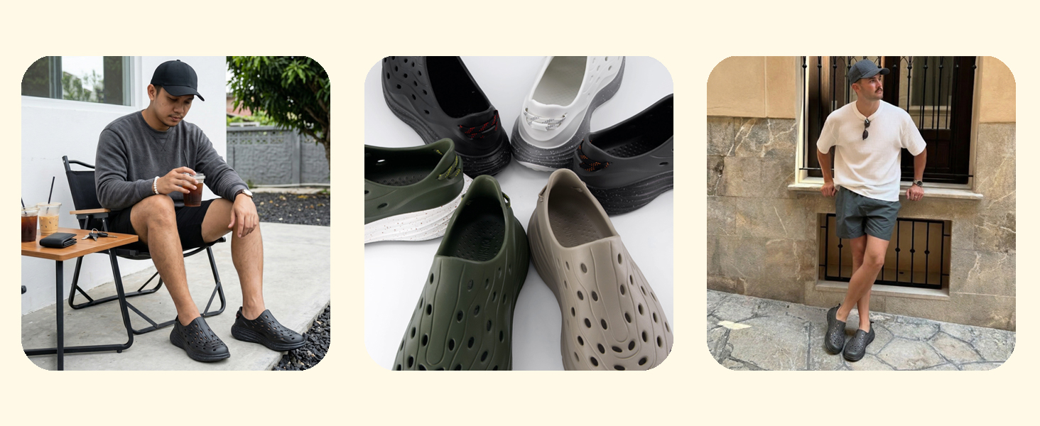 Fuel-M, cushionaire, men's recovery clog sneaker, lifestyle