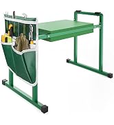 FLINTER 10.2" Wider Garden Kneeler and Seat, Heavy Duty Thick Gardening Bench for Kneeling and Se...