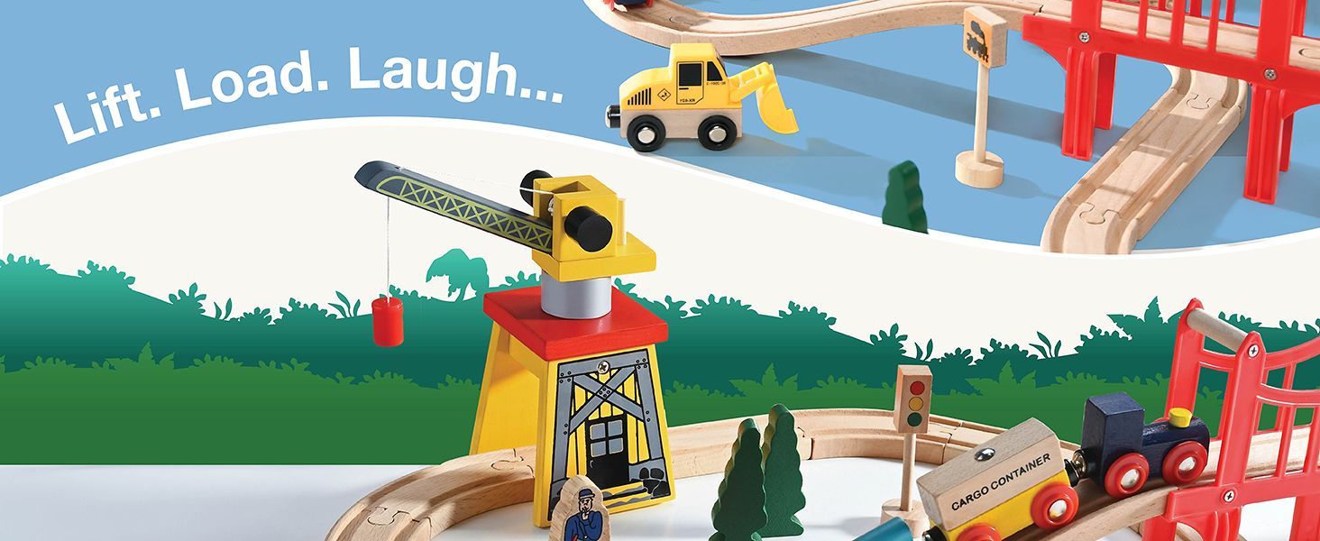 wooden toys for toddlers 1-3 toddler train set