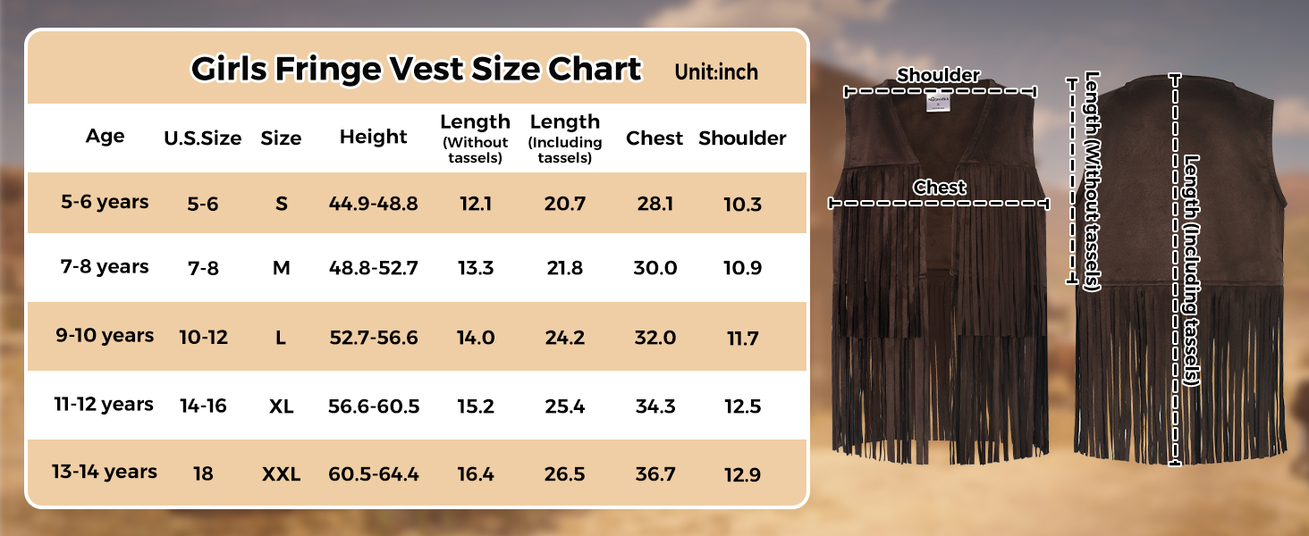 kids suede fringe vest