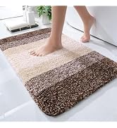 OLANLY Bathroom Rug Mat 24x16, Extra Soft and Absorbent Polyester Bath Rugs, Non-Slip Plush Shagg...