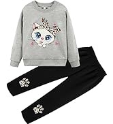 Little Girls Unicorn Outfits 2 Piece Kids Ruffle Sleeve Sweatshirt + Leggings Fall Leopard Clothi...