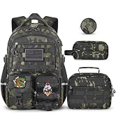 SZWNHS Axolotl Backpack for Girls, 4 PCS Girls Backpack with Lunch Box Set, Cute Kawaii Large Lap...