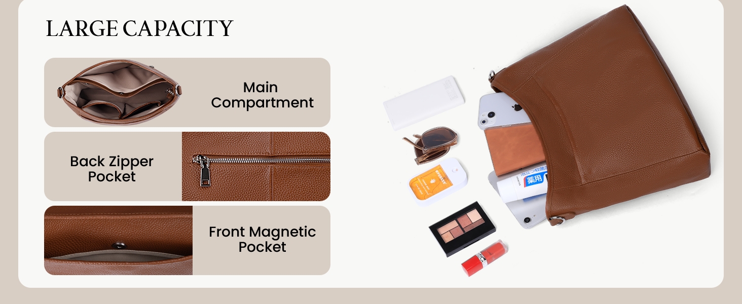 leather hobo bag for women
