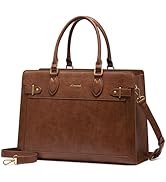 LOVEVOOK Laptop Bag for Women, 15.6 Inch Large PU Leather Tote Bag, Professional Teacher Work Bag...
