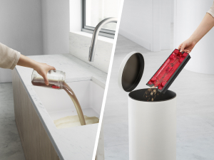 The tank of the Dyson WashG1 cleaning itself