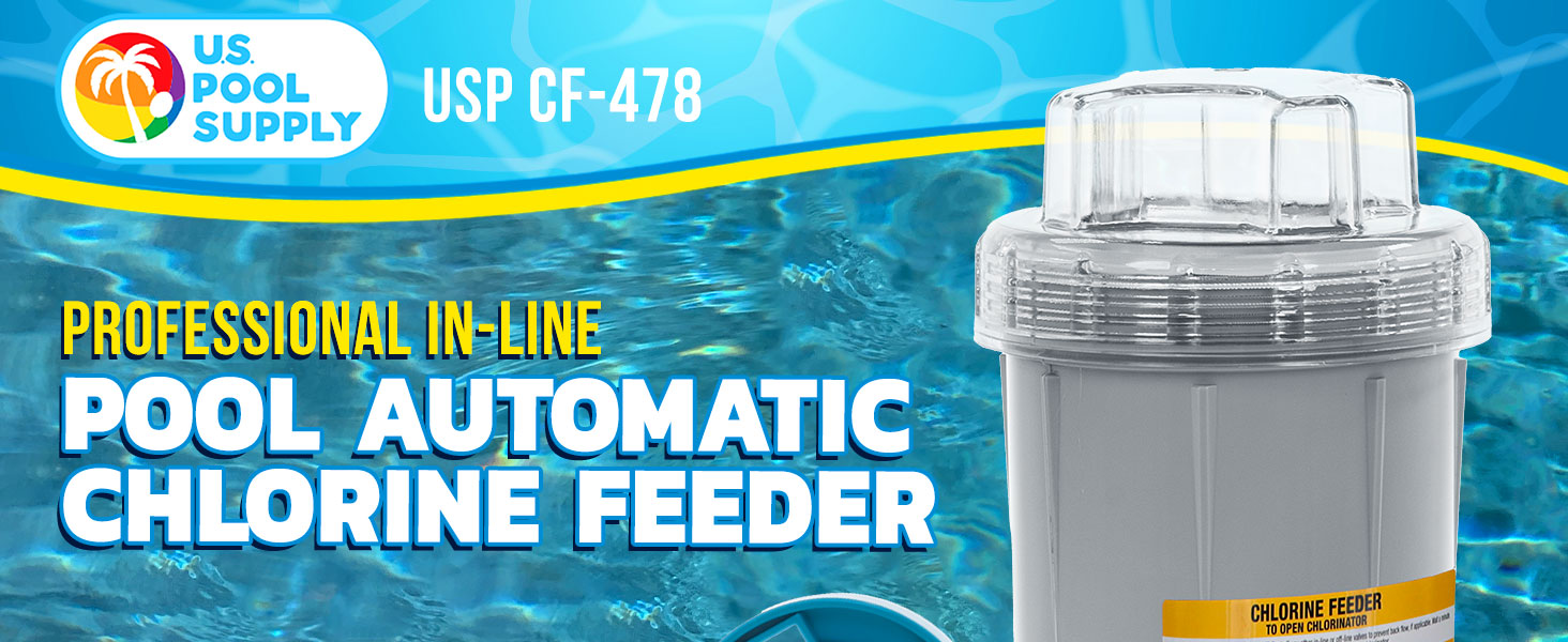 pool automatic chlorine feeder chemical capacity inline above ground swimming chlorinator lid wrench