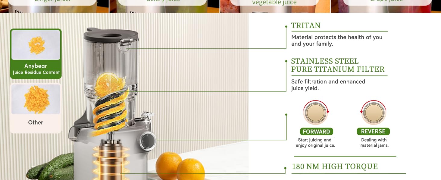 anybear slow juicer juice master