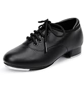 Stelle Tap Shoes for Girls Boys PU Leather Non-Slip Dance Shoes for Toddler/Little Kid/Big Kid