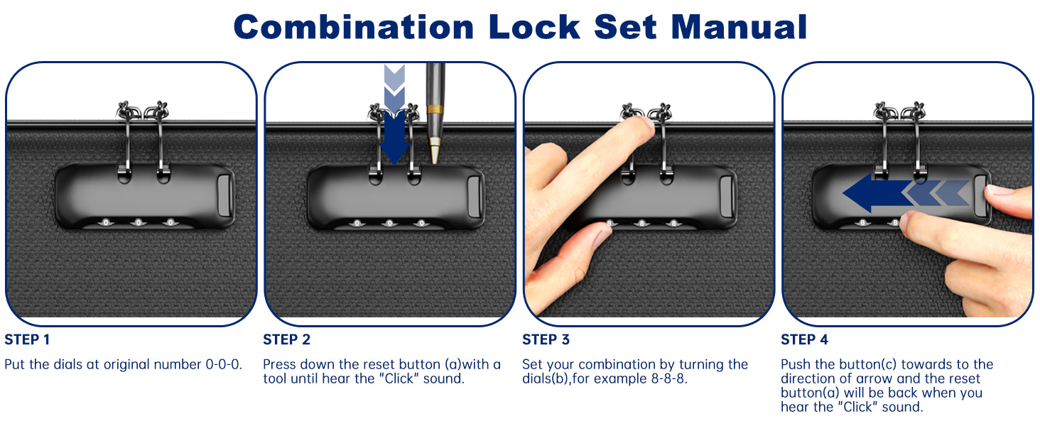Combination lock set manual