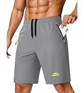 TACVASEN Men's Running Athletic Shorts 9" Quick Dry Workout Gym Shorts Lightweight Summer Shorts ...