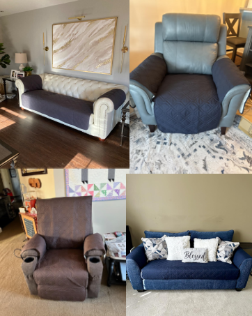 VANSOFY Upgraded Sectional Couch Covers 100% Waterproof L Shaped Sofa Slipcover Reversible Chaise...