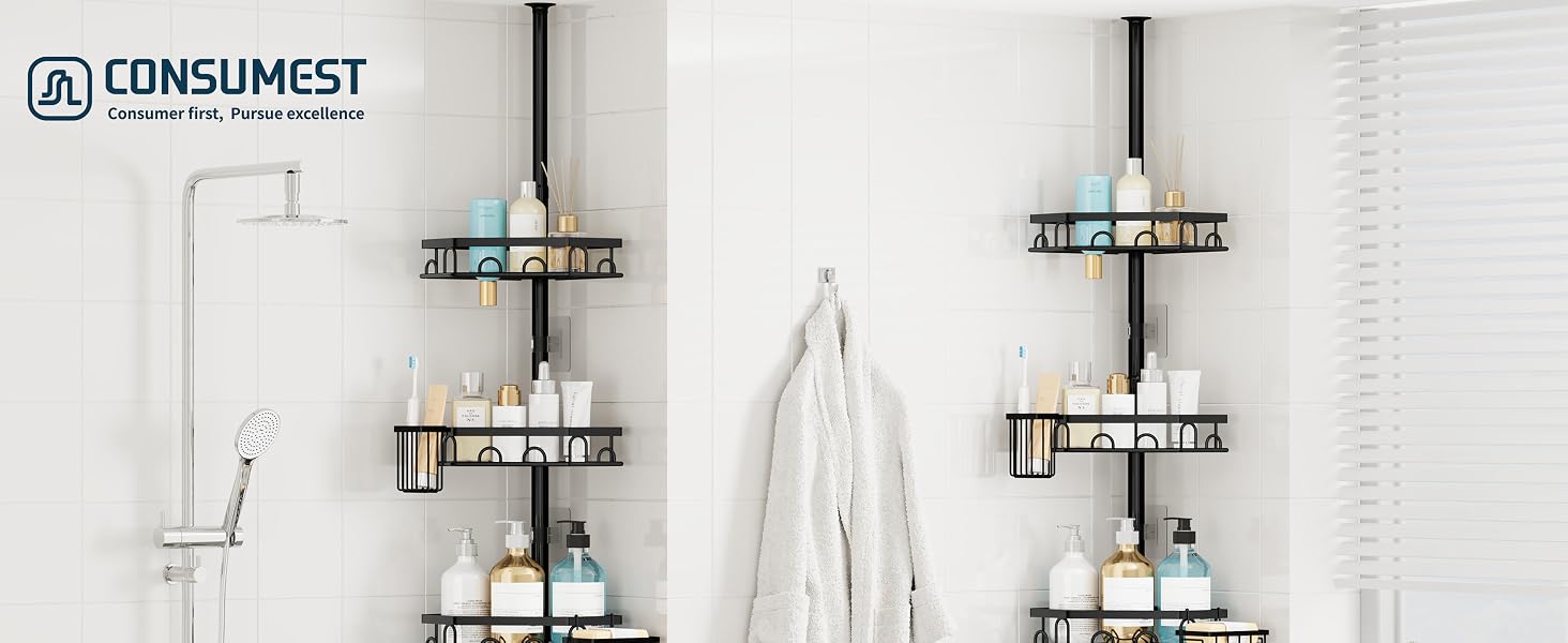shower caddy tension pole