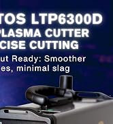 LOTOS LTP6300D 63AMP Non-Touch Pilot Arc Plasma Cutter, Drag Cut Enabled, 3/4" 19mm Clean Cut, 1"...