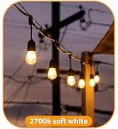 winsaLED 15 Pack Replacement Bulbs for String Lights, 2W S14 Shatterproof Waterproof LED Outdoor ...