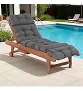 Chaise Lounge Cushions Outdoor,Waterproof & Fade Resistant Patio Lounge Chair Cushions for Outdoo...