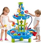 NIPLOOOW Water Table for Toddlers 3-5, Kids Sand Water Table, Water and Sand Activity Sensory Tab...