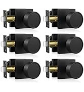 Haidms Gold Door Knobs Interior, Zinc-Alloy Heavy Duty Round Brushed Gold Privacy Door Knobs for ...