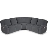 VANSOFY Extra Large Reclining Sectional Couch Covers, Waterproof 5-Piece Sofa Covers for L Shape ...