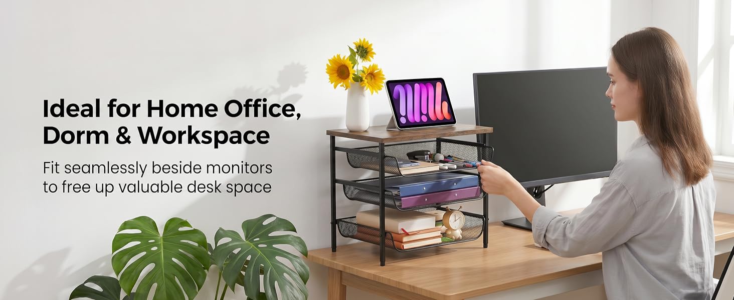 Wooden Top Desktop Organizers