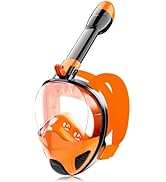 Full Face Snorkel Mask for Adults Teen, Snorkeling Gear with Detachable Camera Mount,Panoramic 18...