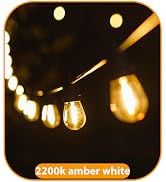 winsaLED 25 Pack S14 Replacement Bulbs for String Lights, 1W LED Waterproof Shatterproof Outdoor ...