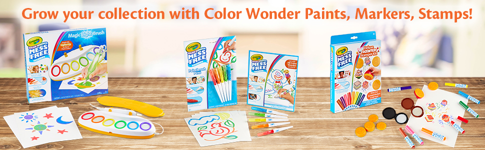 Grow your collection with Color Wonder Paints, Markers, and stamps