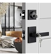 Haidms Gold Passage Door Knobs Interior, Zinc Alloy Brushed Gold Closet Door Knobs, Heavy Duty Ro...