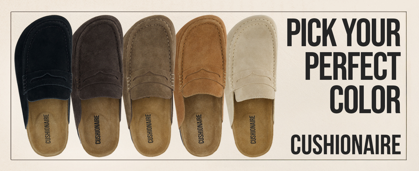 Fondue, banner, lifestyle, cushionaire, penny clog mule