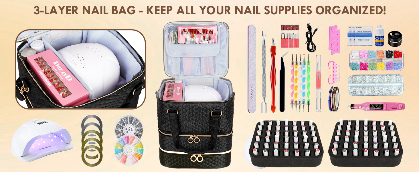 nail box organizer case