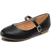 K KomForme Girl Toddler/Little Kid/Big Kid Ballet Flats Pearl Rhinestone Mary Jane Slip-on Party ...