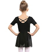 Stelle Girls Long Sleeve Ballet Leotards Dance Dress Outfit with Shiny Skirt (Toddler/Little Kid/...
