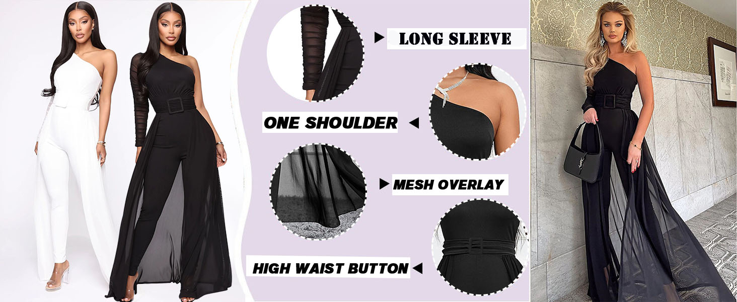 Sexy One Shoulder Jumpsuits For Women