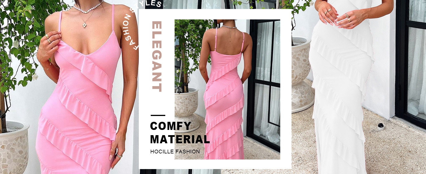 Maxi Dress Sexy V Neck