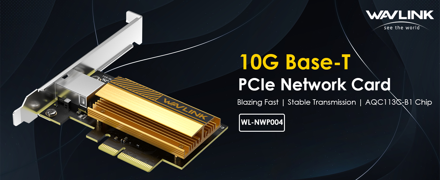 10G PCIe Network Card Blazing Fast Stable Transmission AQC113C-B1 Chip