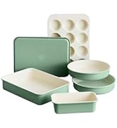 GreenLife 12-Cup Muffin Pan, PFAS-Free Healthy Nonstick Baking Tray, 11.4" x 1.9" x 15.9", Durabl...