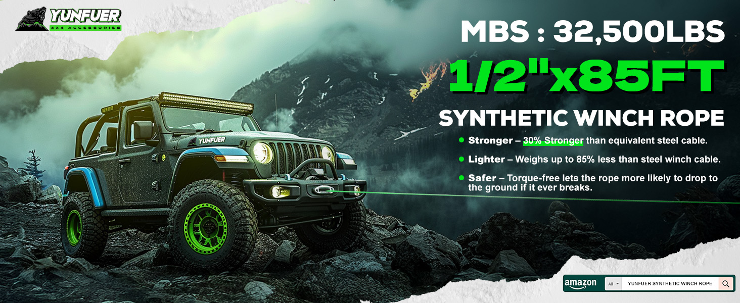 1/2 winch rope