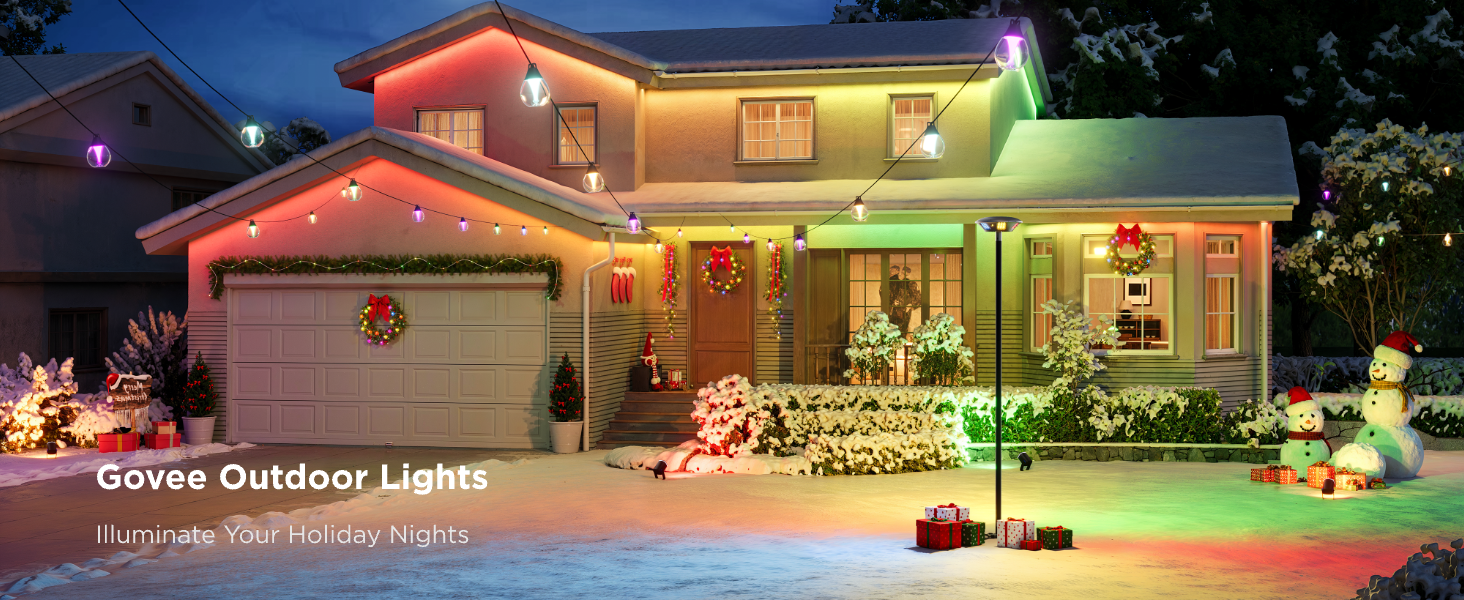 Govee Outdoor Lamp Post Lights for Christmas