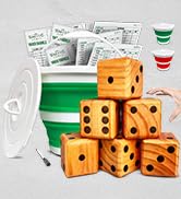 Giant Right Center Left Dice Game (All Weather) with 24 Large Chips & Carry Bag - ...
