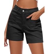 Rasutina Women Stretchy Jean Shorts High Waisted Denim Shorts for Women Chino Cargo Shorts Women'...