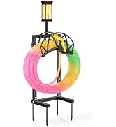 HZE Garden Hose Holder, Freestanding Water Hose Holder Stand for Outside, Heavy Duty Detachable M...