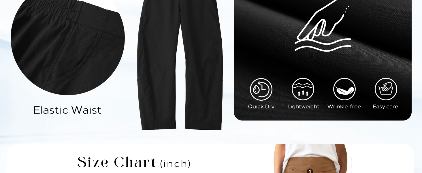 Hidden elastic high waist ankle pants trendy casual work business travel vacation airplan trip