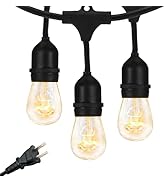 Brightech Glow Solar LED String Lights - Commercial Grade Waterproof Patio Lights with Beautiful ...