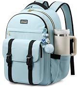 LOVEVOOK School Backpack for Teen Girls,Student Backpack Fits 15.6 Inch Laptop with Large Tumbler...