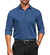COOFANDY Men's Dress Shirts Long Sleeve Button Down Shirts Business Casual Shirts