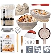 Complete Sourdough Bread Starter Kit, Glass Sourdough Starter Jar Kit & Tons of Sourdough Bread B...